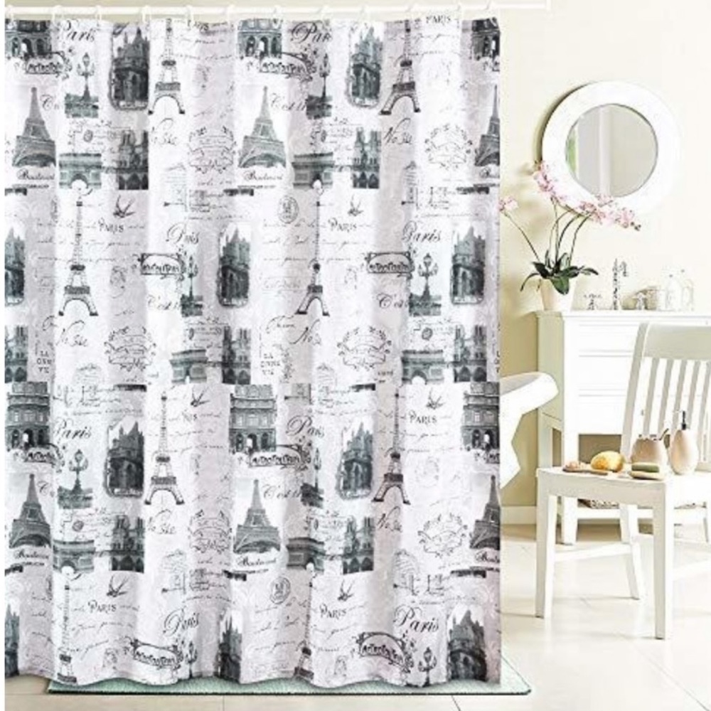 Eiffel Tower Paris French Bathroom Ceramic Accessory Set 2 Pieces - Picture 7 of 16